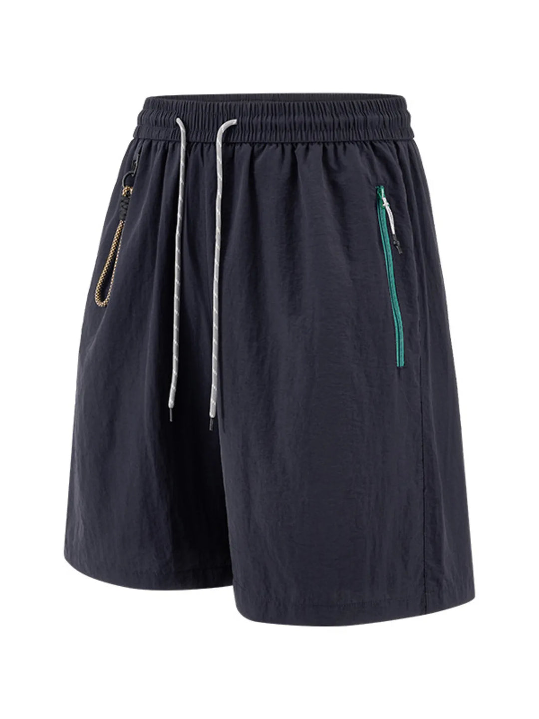 Men's Lightweight Drawstring Shorts with Zipper Pockets