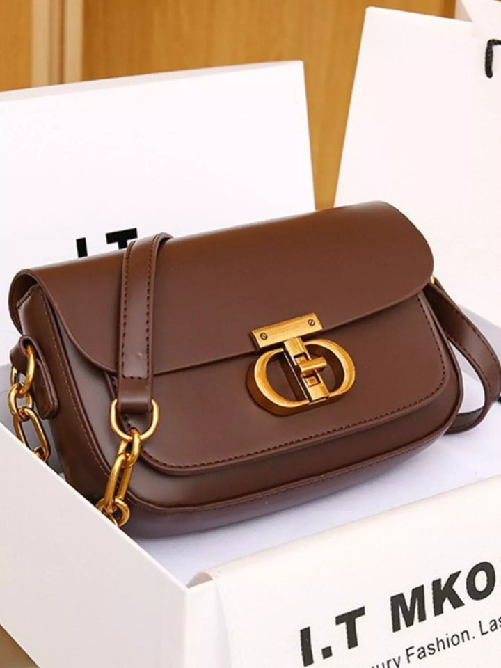Leather Flap Shoulder Bag