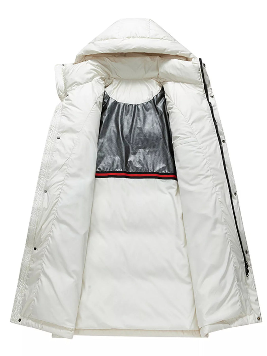 Men's Full Size Longline Hooded Down Coat Plus Size