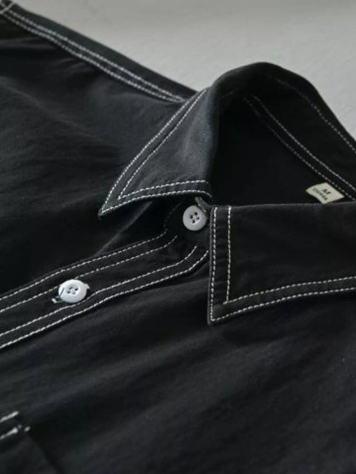 Men's Plus Size Button Up Long Sleeve Shirt