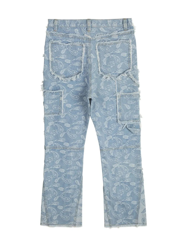 Men's Contrast Washed Bootcut Jeans