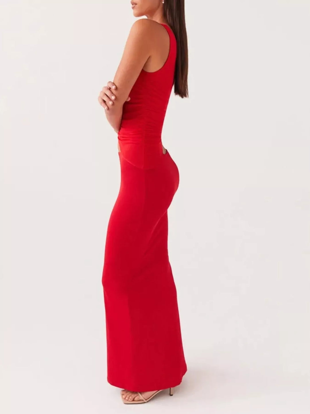 Full Size One-Shoulder Top and Maxi Skirt Set Plus Size