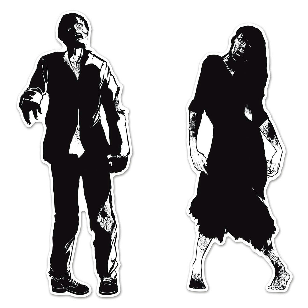 Zombie Silhouettes Halloween Hanging Door Wall Party Decoration