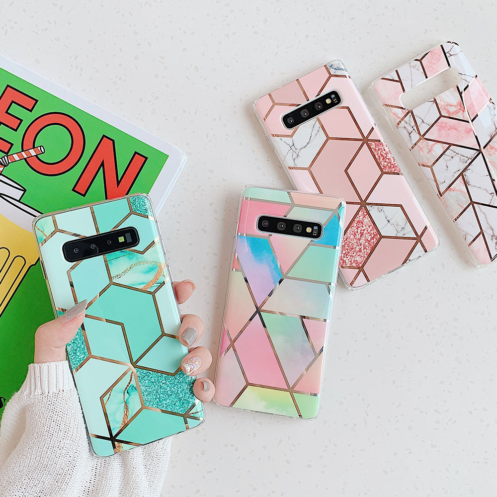 Mosaic marble mobile phone case