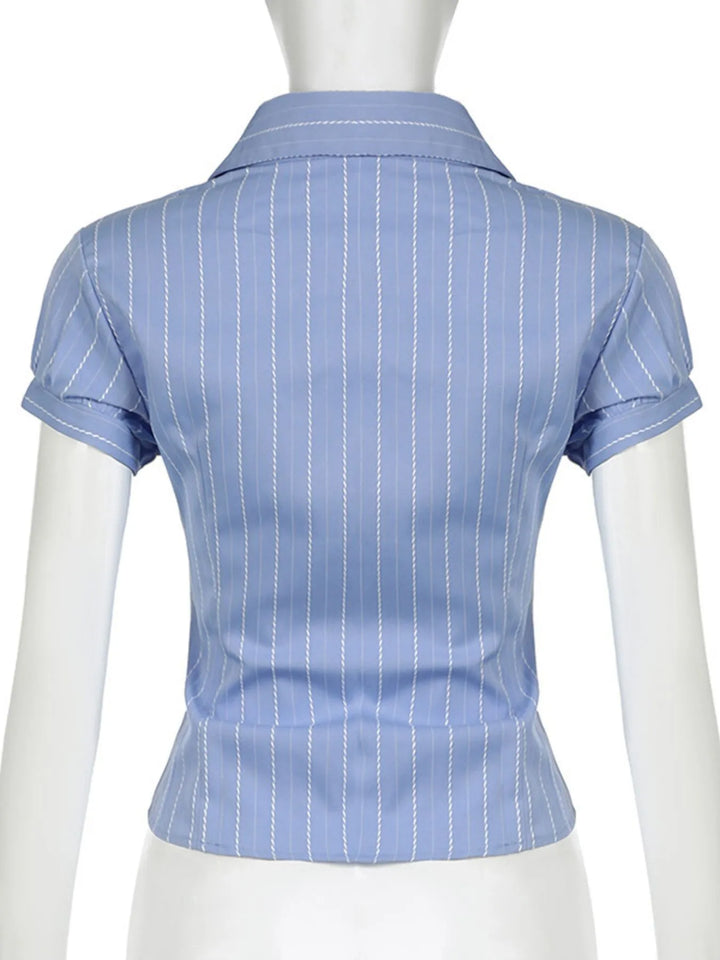 Striped Button-Down Collared Neck Shirt