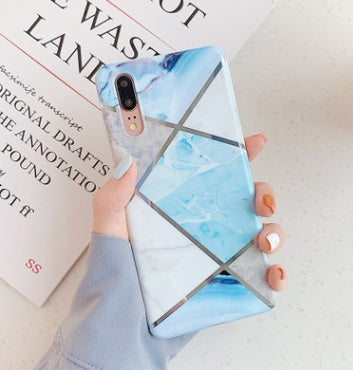 Retro geometric marble mobile phone case
