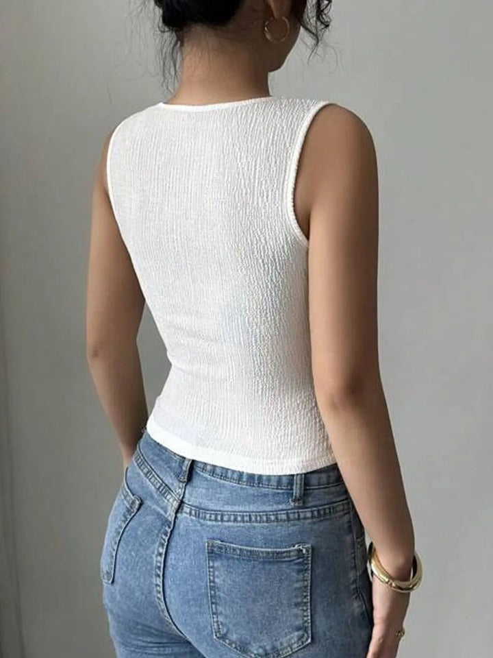 Flower Square Neck Tank