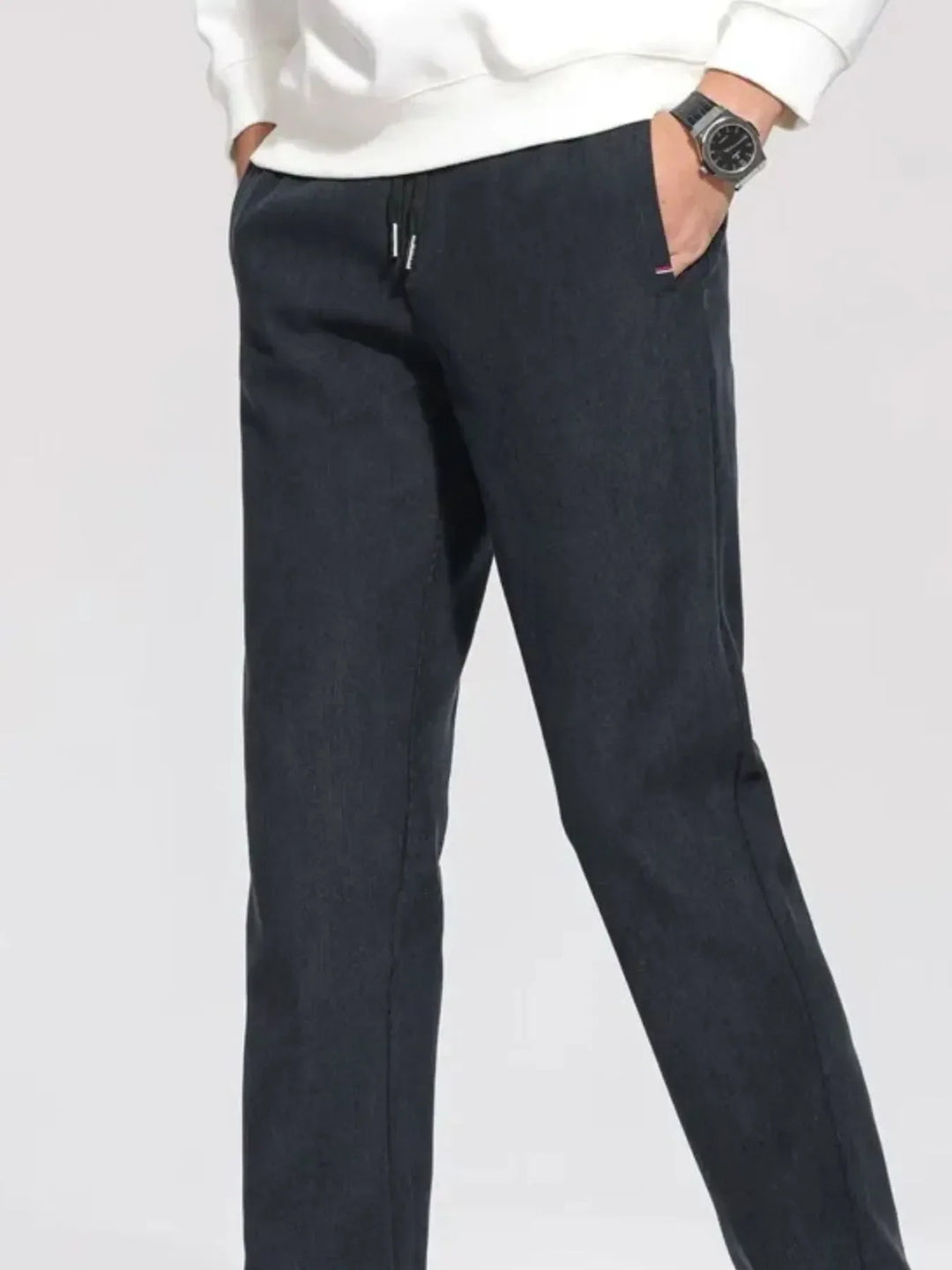 Men's Plus Size Casual Drawstring Loose Fit Pants
