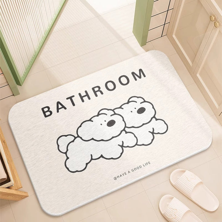 Quick-drying Cartoon Silica Mud Floor Mat