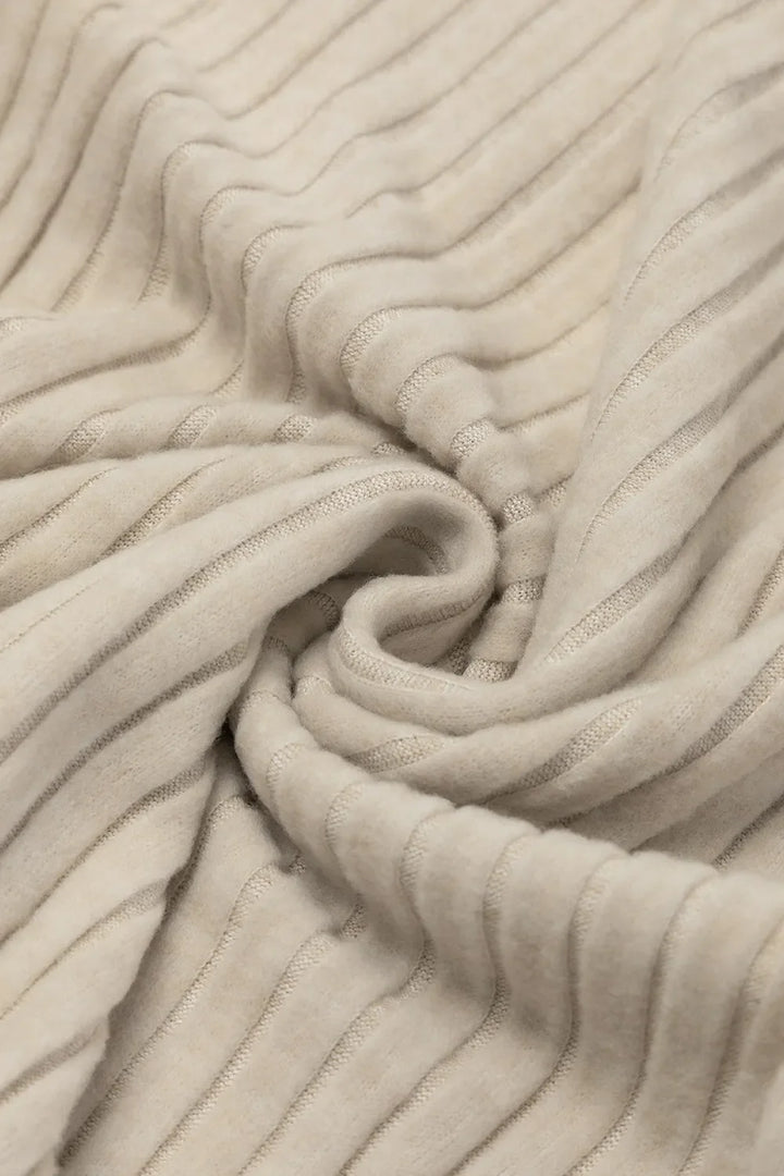Ribbed Knit Wide Leg Jumpsuit