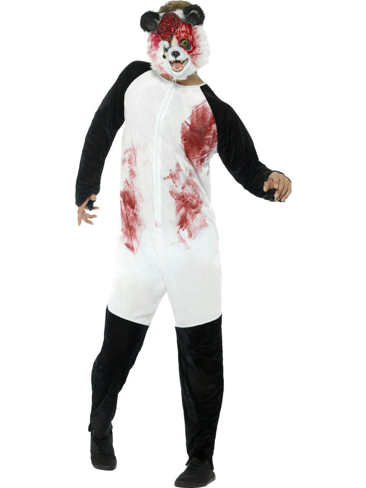 Smiffy's Men's Deluxe Zombie Panda Adult Costume and Mask Size Large Gory