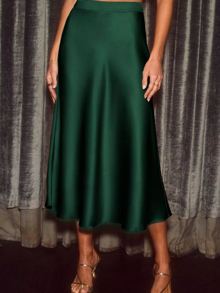 Satin Midi Skirt