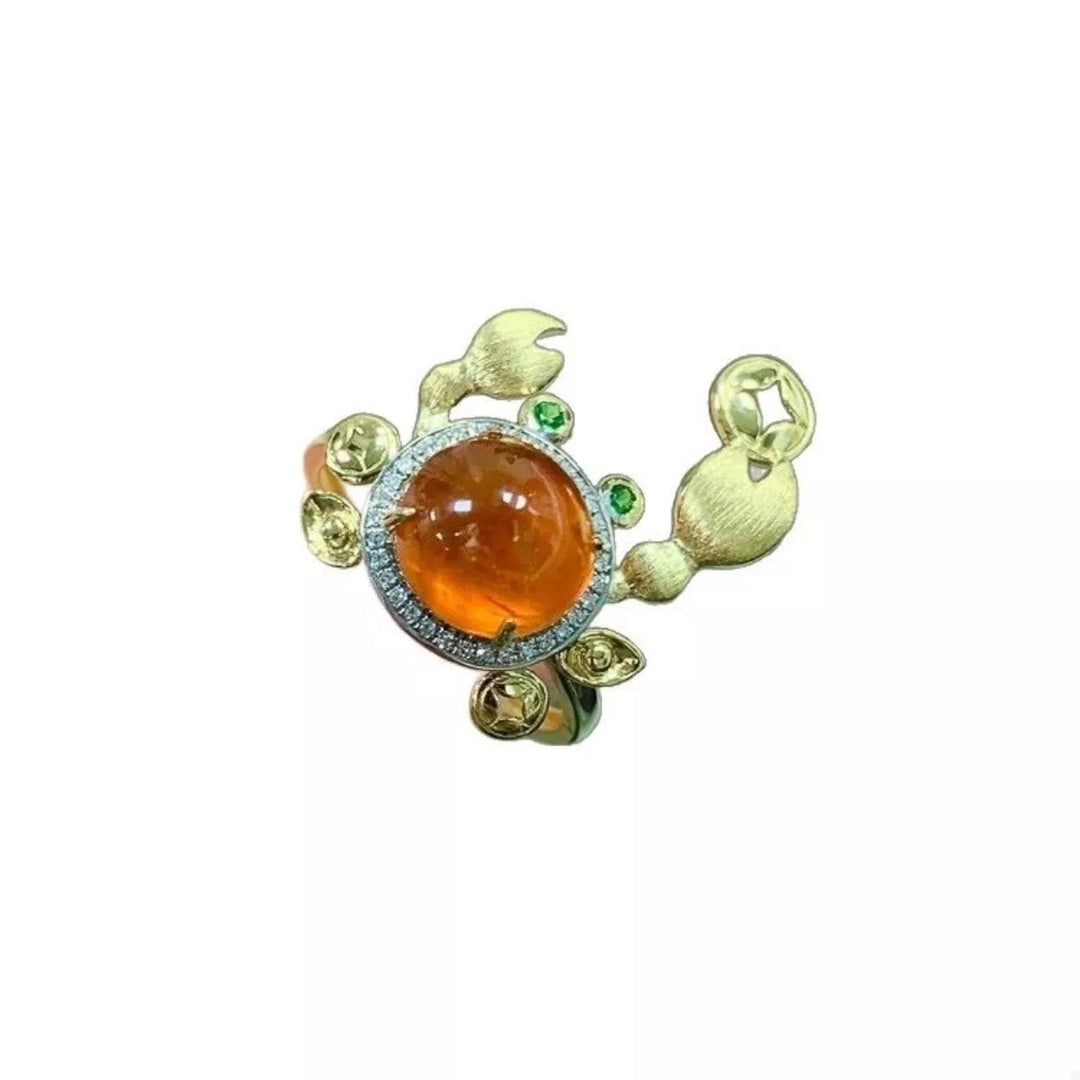 18K Gold-Plated Crab Ring