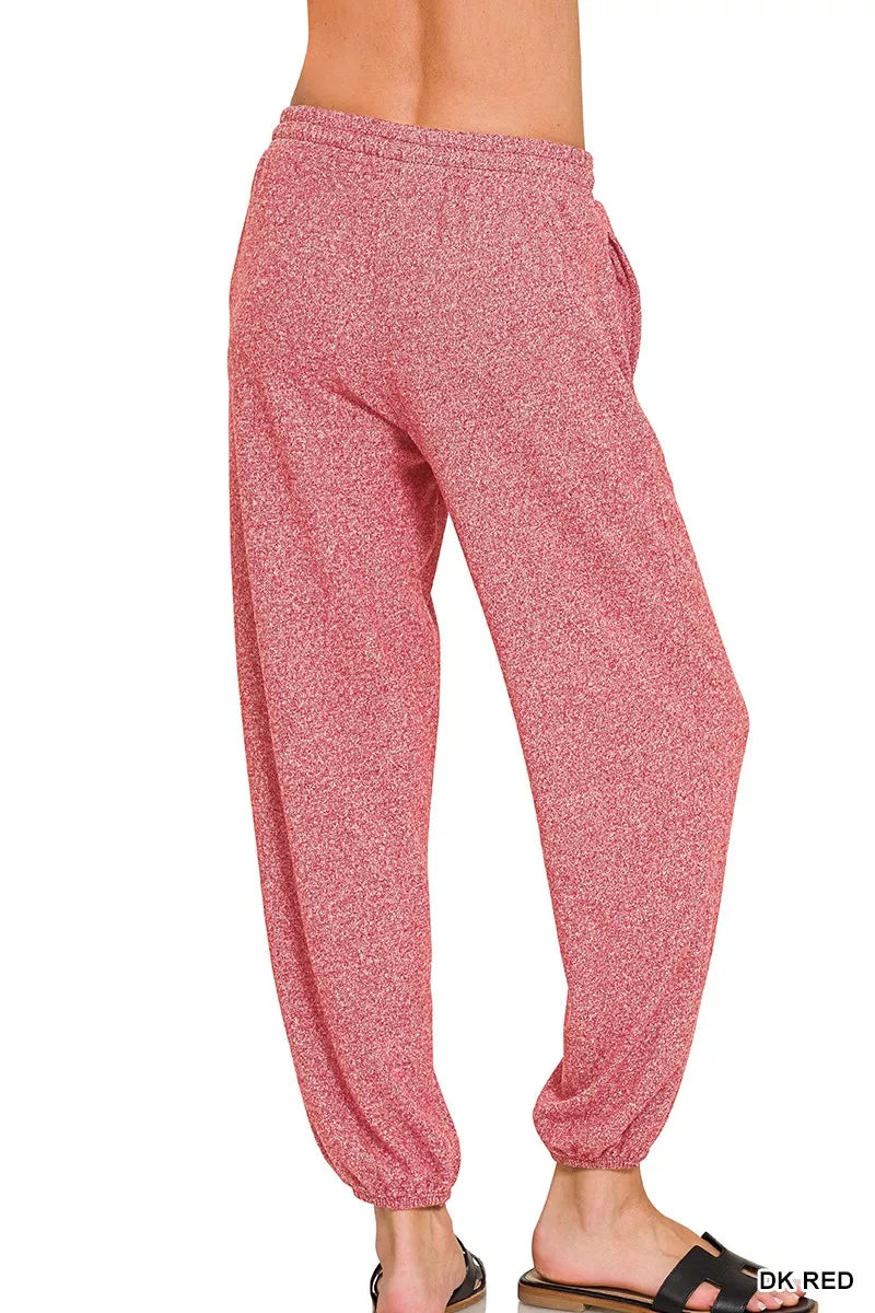 Zenana Soft Melange Hacci Jogger