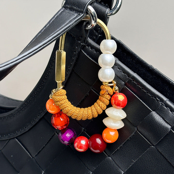 Crystal Bead Heart-shaped Bag Charm