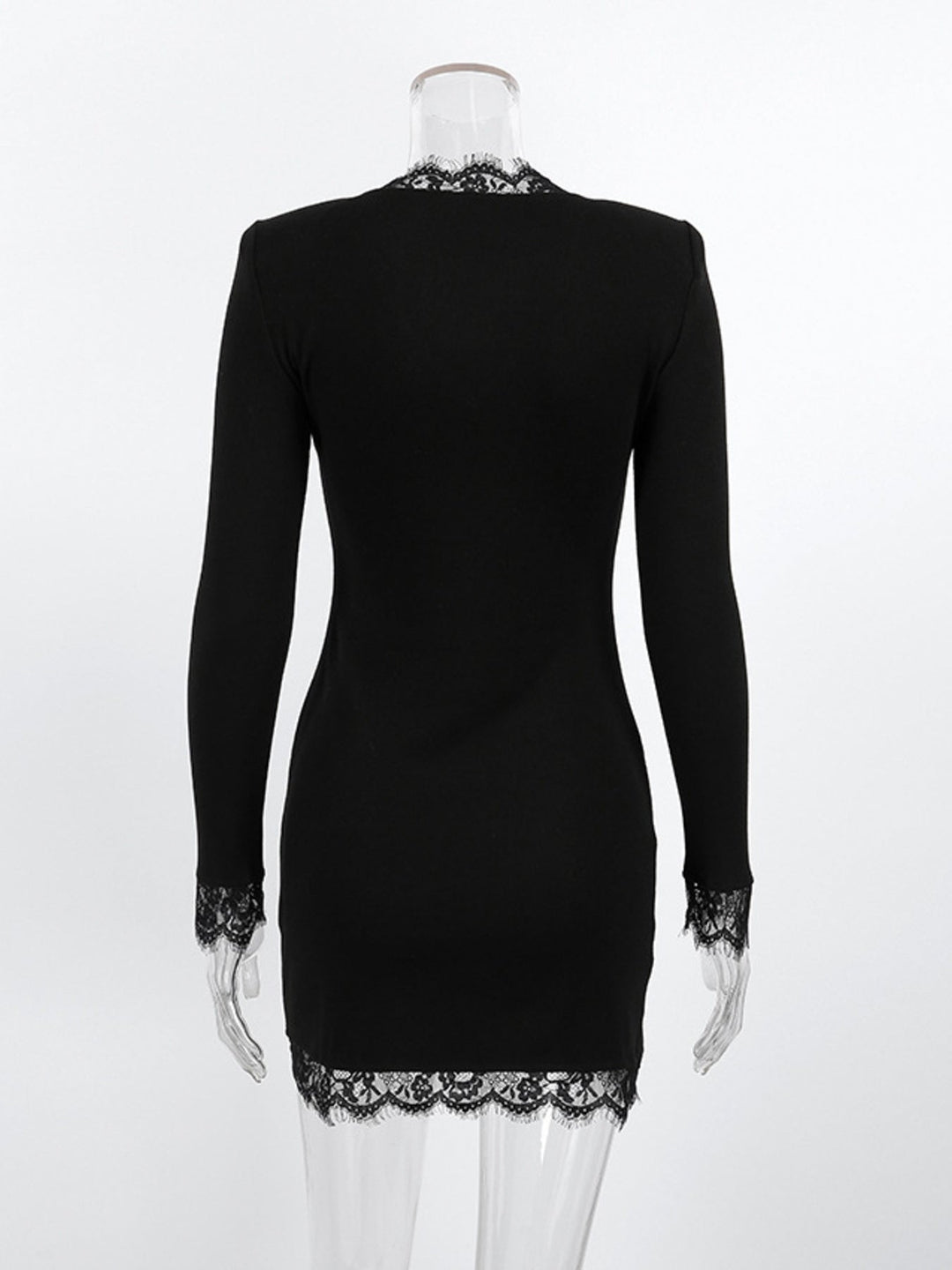 Lace Trim Bodycon Mini Dress
