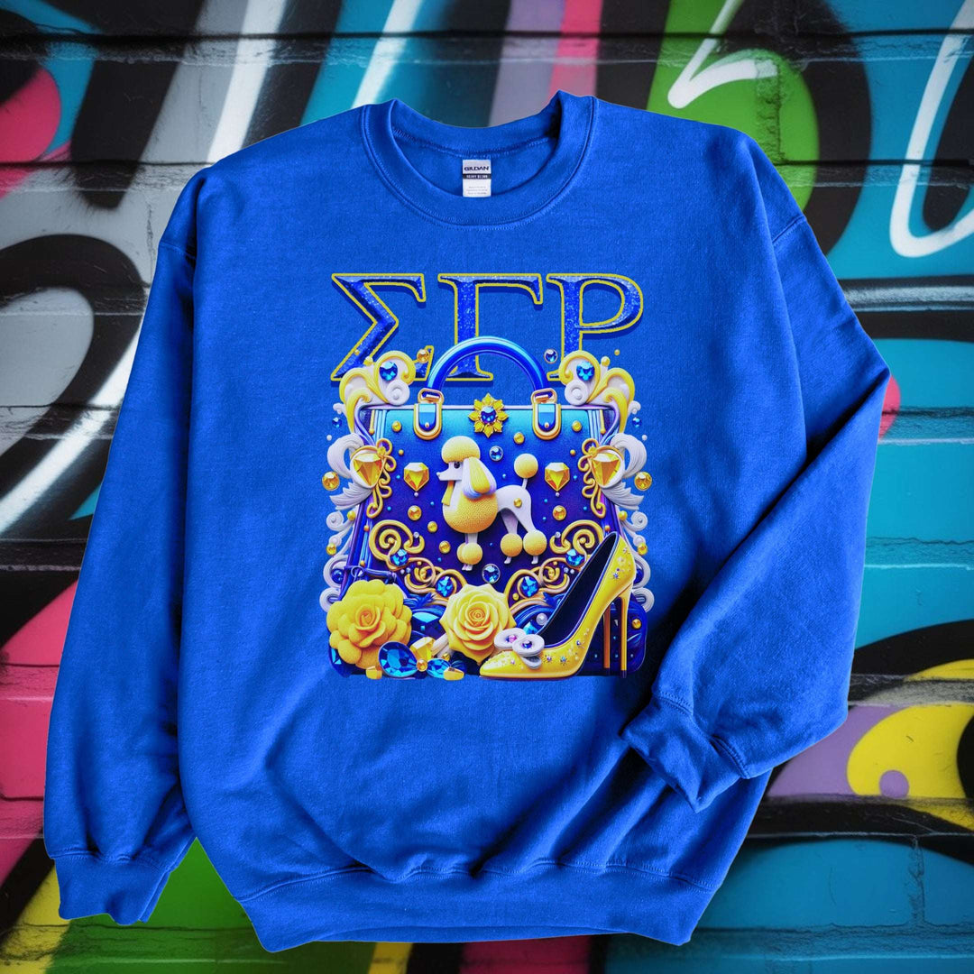 SGRho Poodle & Pearls Luxury Sweatshirt