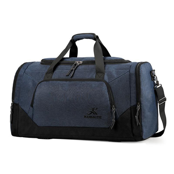 Multifunctional Solid-color Gym Bag With Large Capacity And Dry-wet Separation