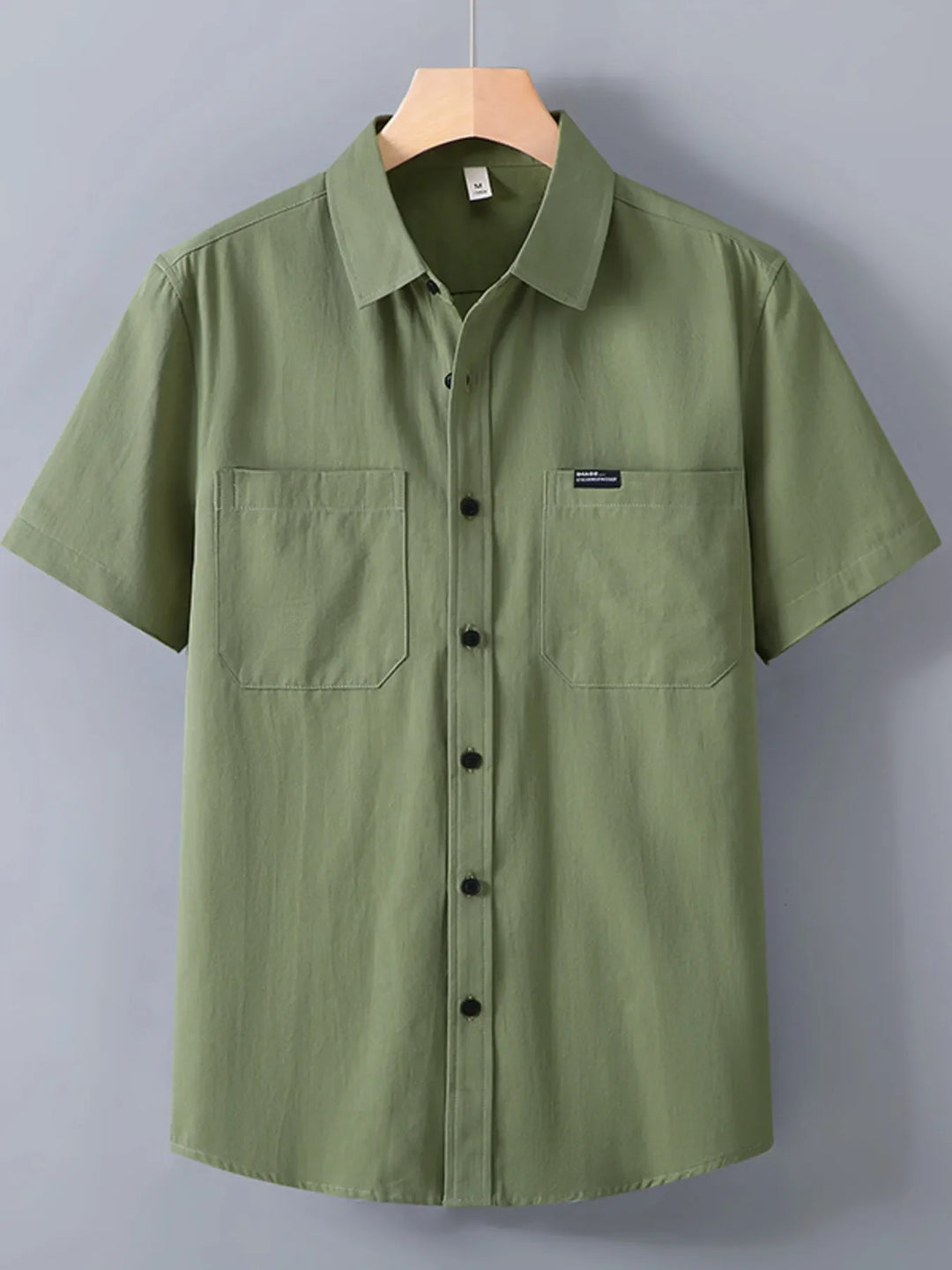 Men's Plus Size Button Up Short Sleeve Shirt