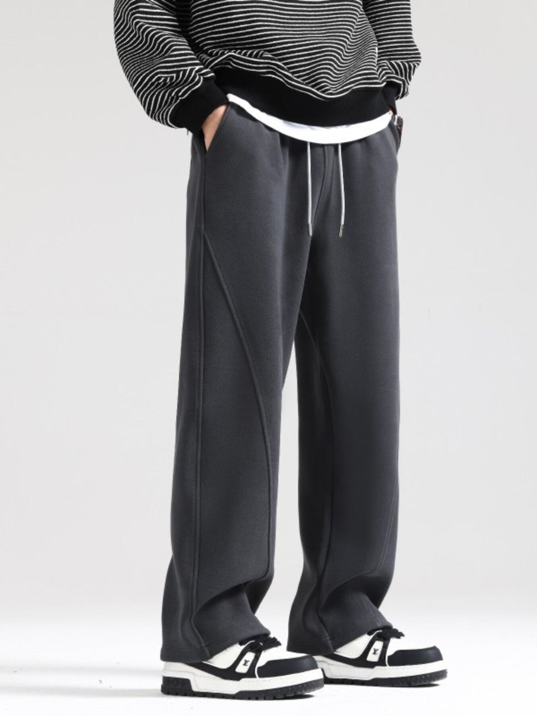 Men's Plus Size Wide Leg Casual Pants