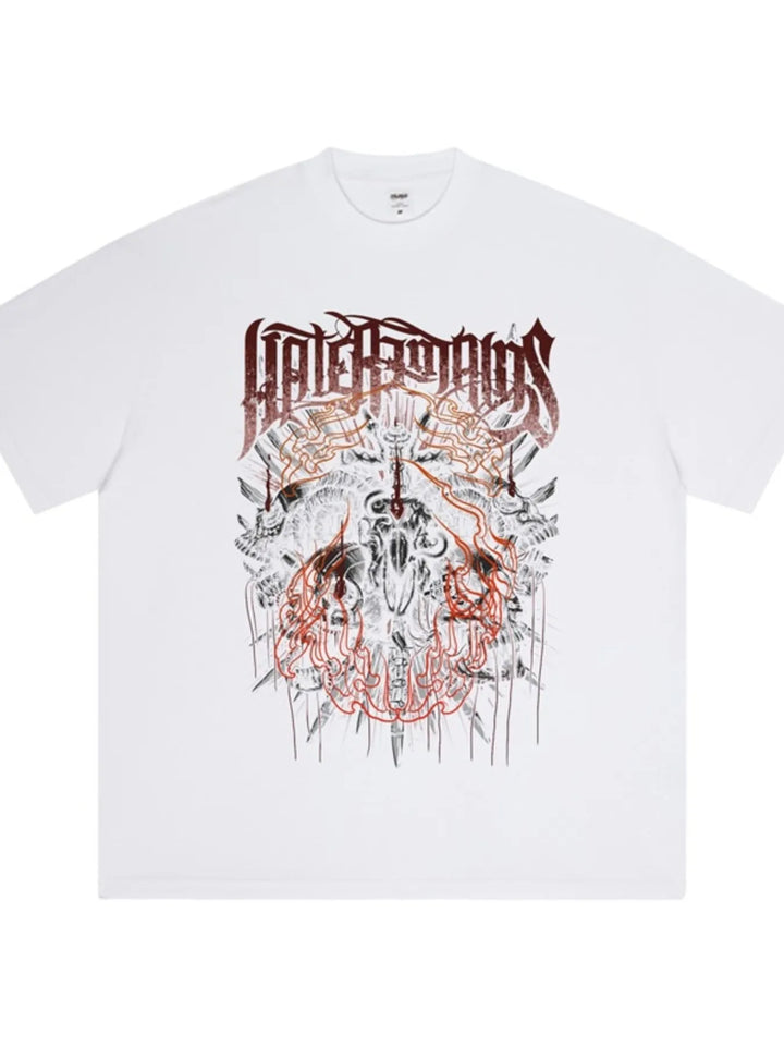 Men's Graphic Round Neck Short Sleeve T-Shirt