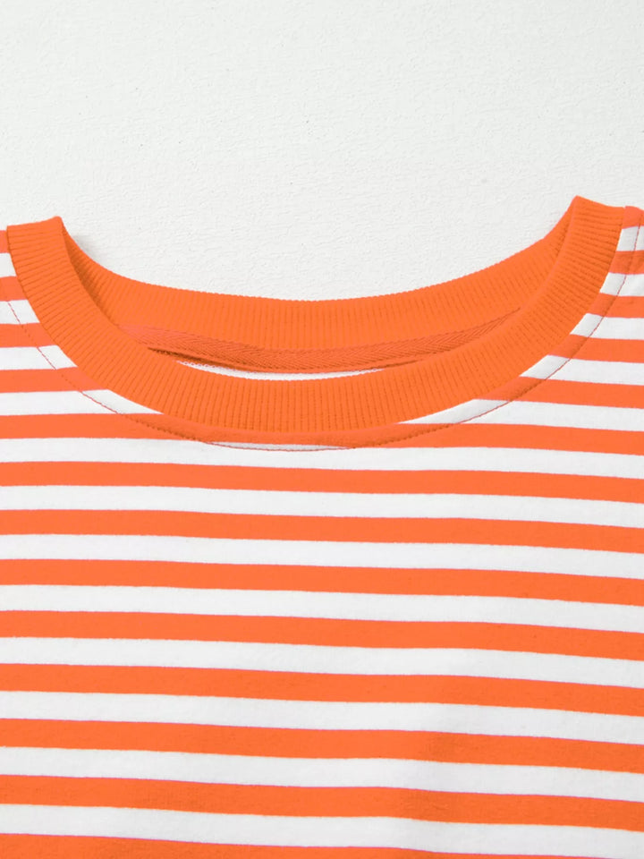 Striped Long Sleeve Casual Sweatshirt