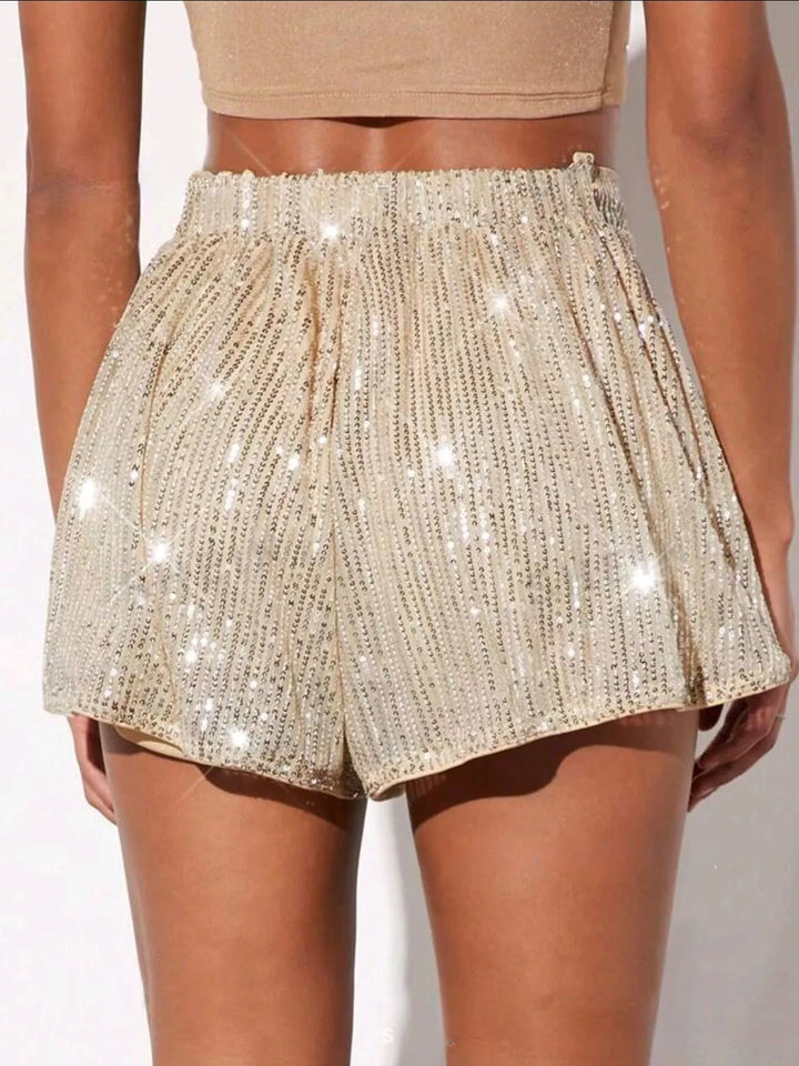 Sequin High Waist Shorts