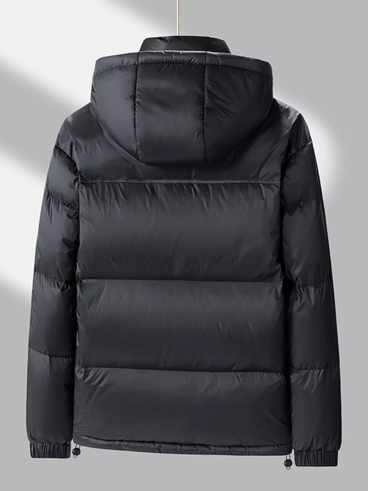 Men's Full Size Lightweight Hooded Puffer Jacket Plus Size