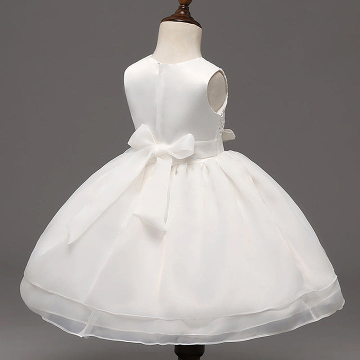 High grade baby wedding dress, baby girl dress, children hook flower, one year old full moon wine, wedding dress wholesale