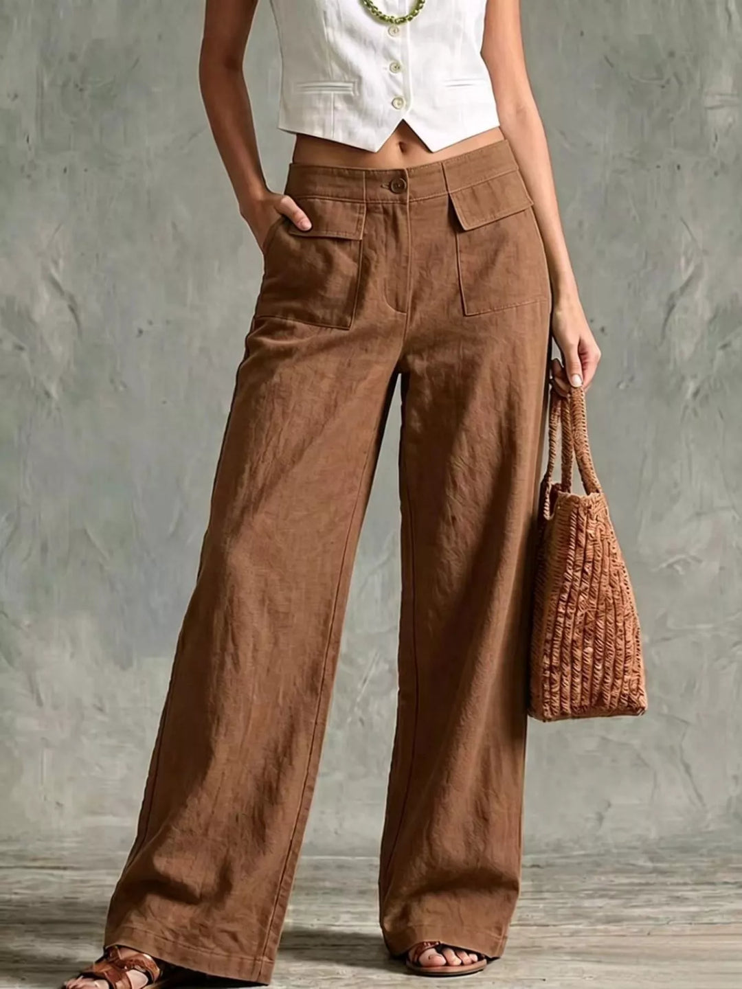 Full Size Wide Leg Pants Plus Size