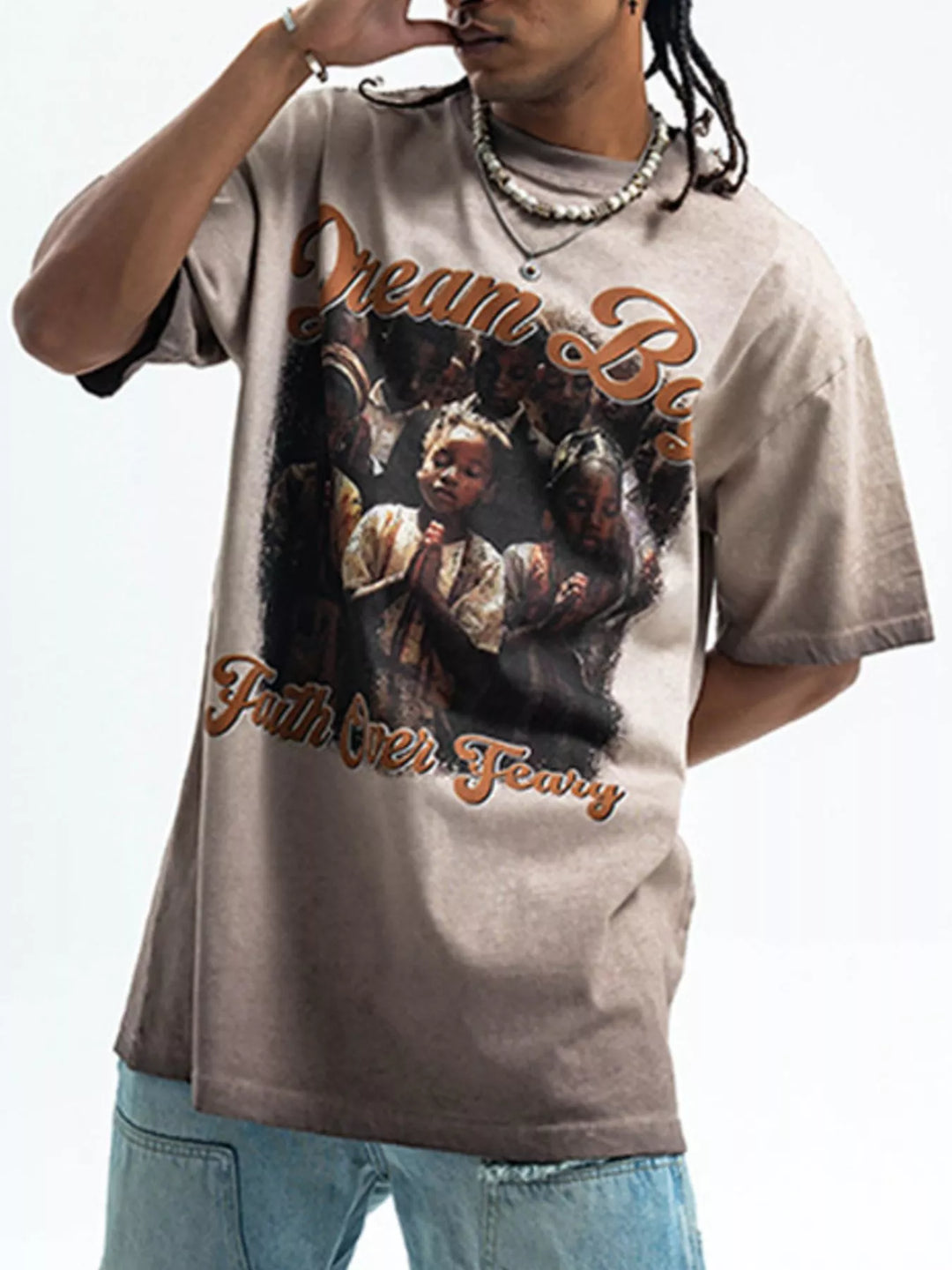 Men's Graphic Round Neck Short Sleeve T-Shirt