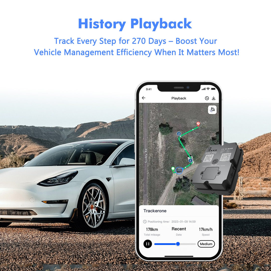 Long Battery 4G GPS Vehicle Tracker - Up To 30 Days Standby, Real-Time Tracking, Magnetic & Waterproof, Subscription Required