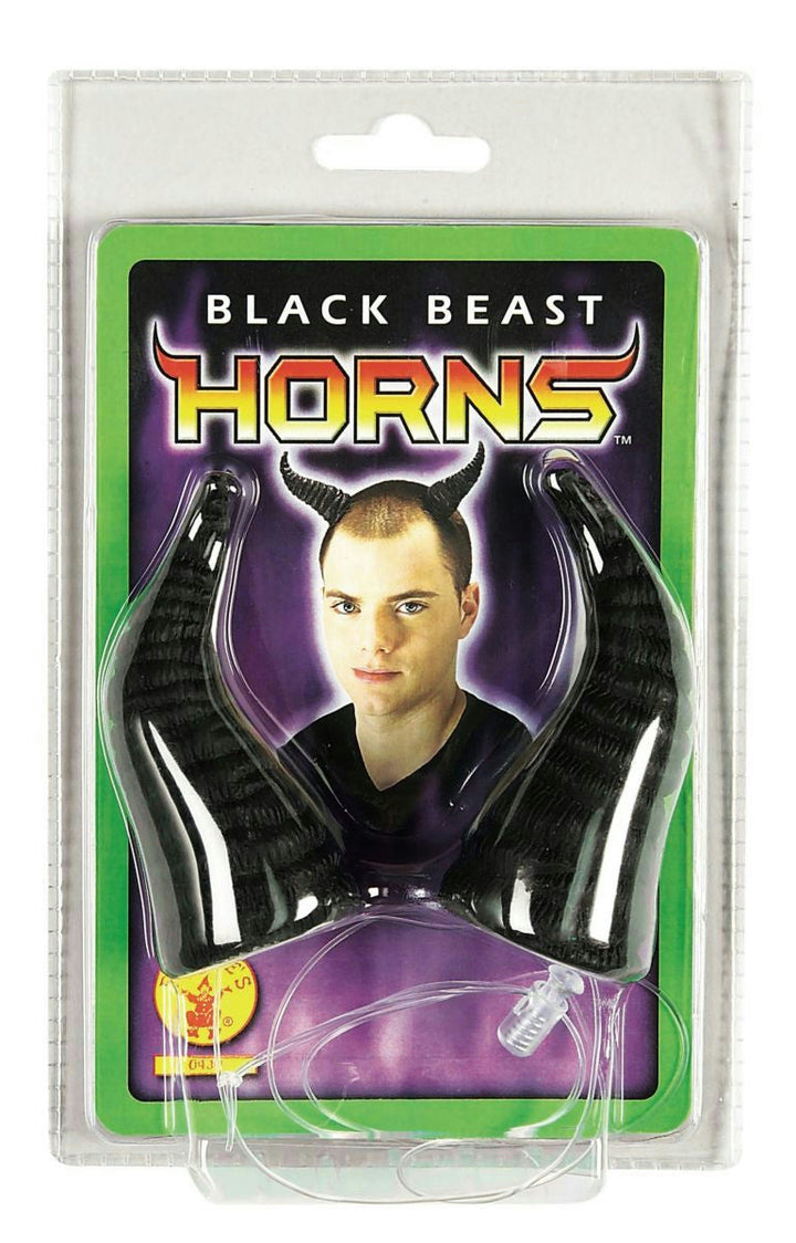 Black Beast Horns Demon Devil Costume Accessory