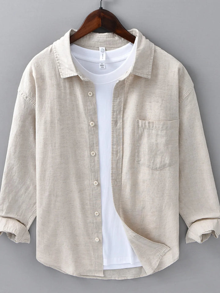 Men's Plus Size Button Up Long Sleeve Shirt