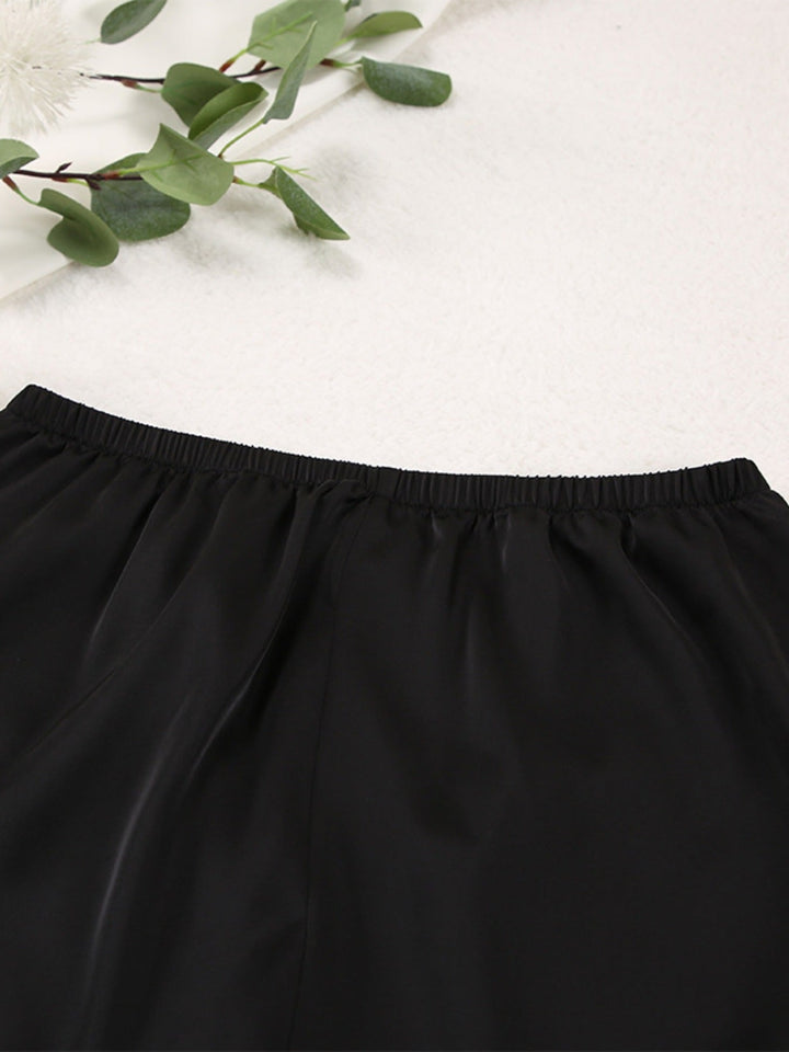 Long Sleeve Top and Wide Leg Pants Lounge Set