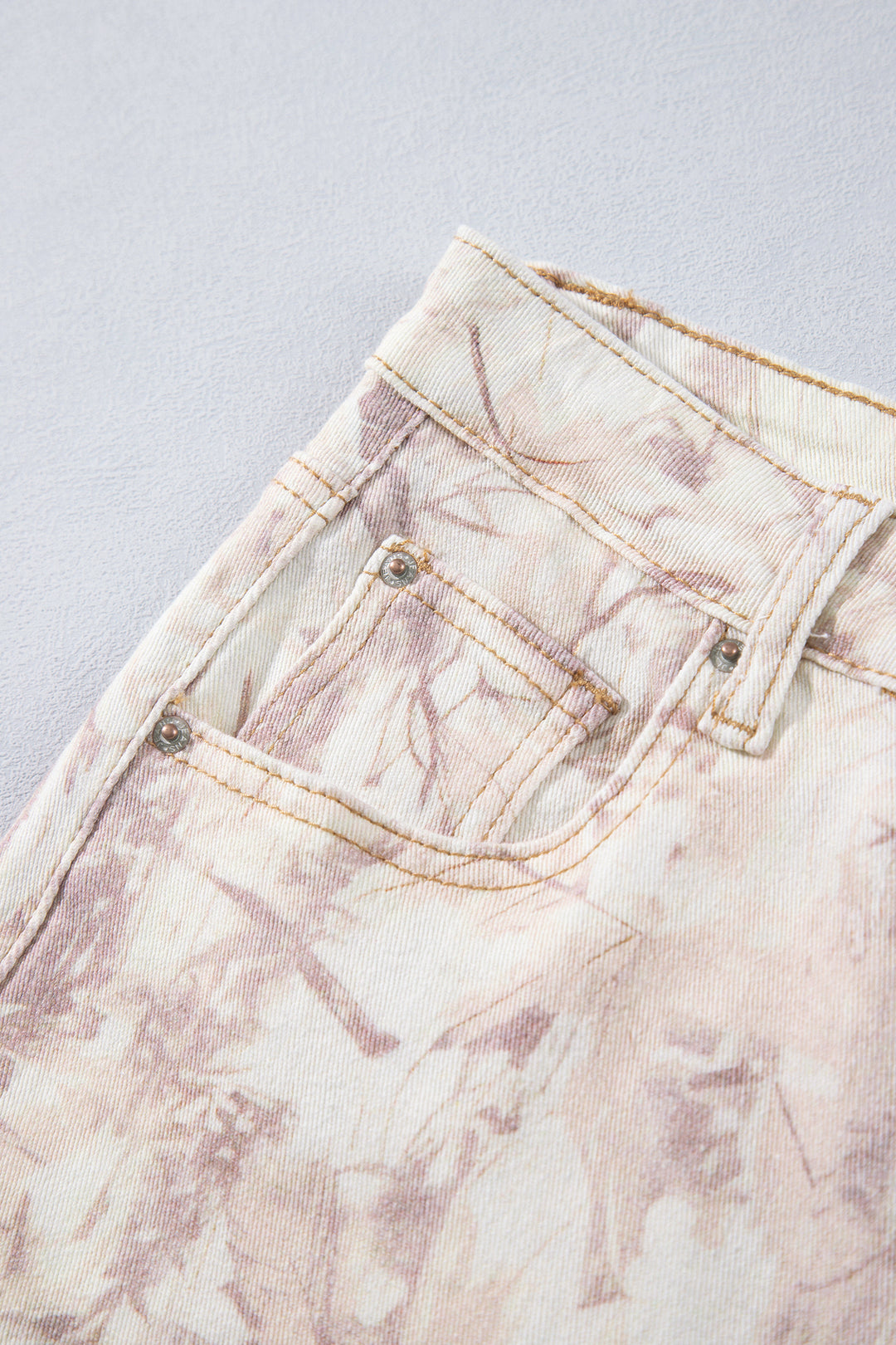 Khaki Woodland Camo Tummy Control Denim Wide Leg Jeans