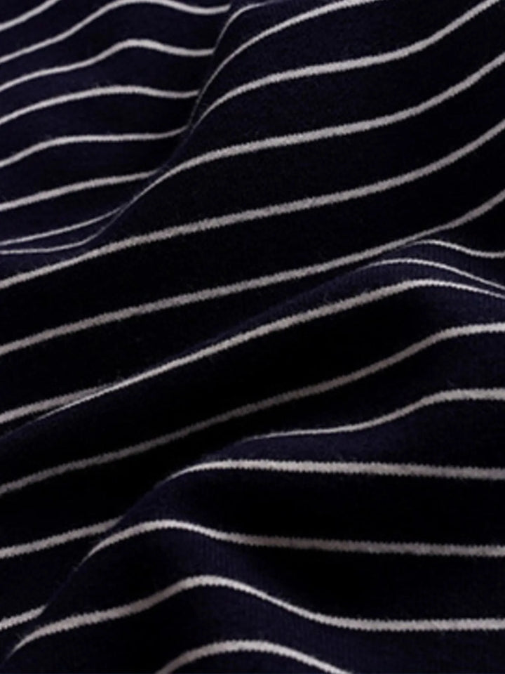 Men's Oversized Striped Long Sleeve T-Shirt