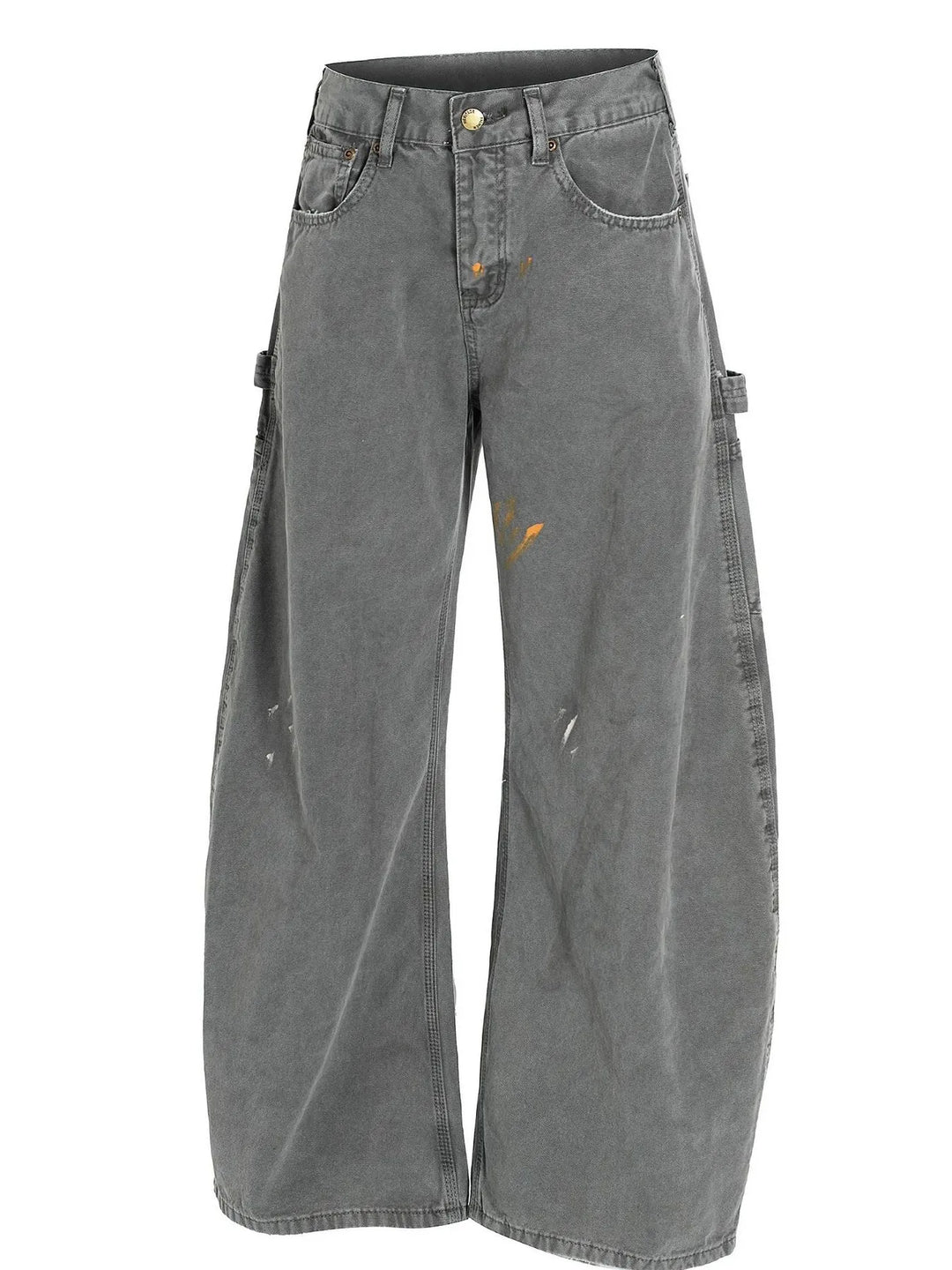 Men's Washed Distressed Curved Jeans