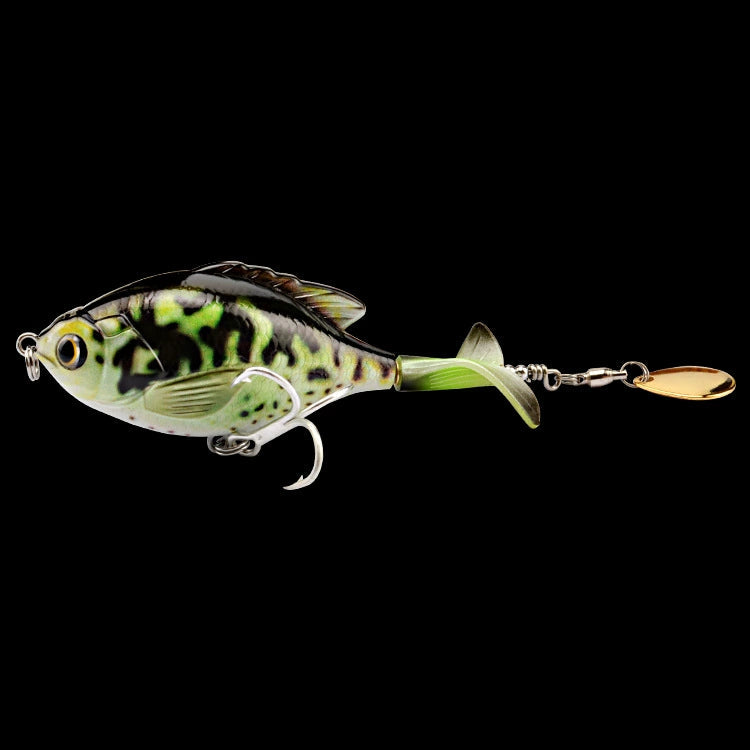 5piece Top Mounted Spinning Tail Fishing Lure Set