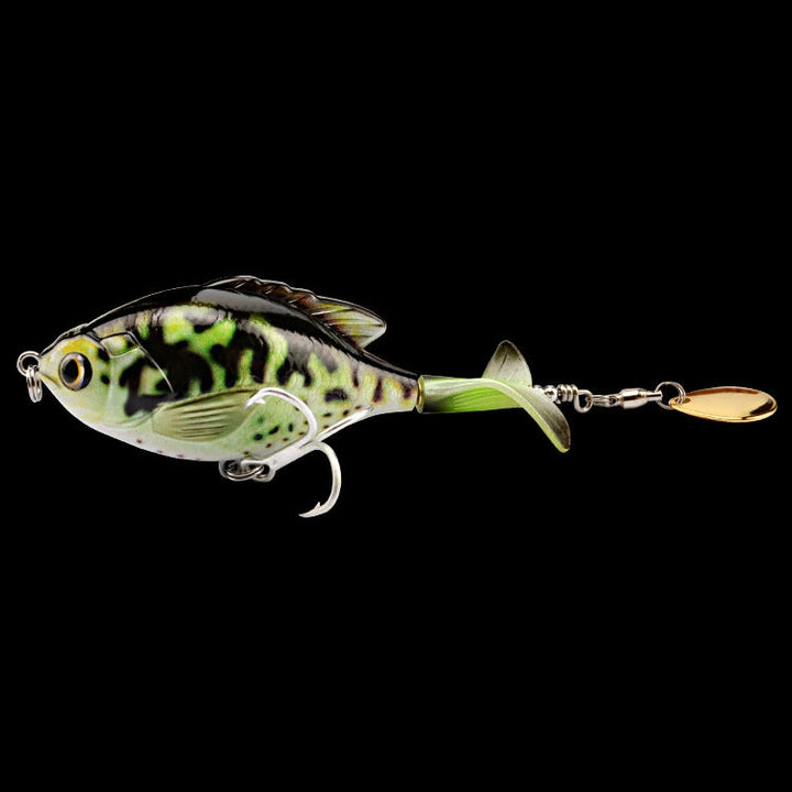5piece Top Mounted Spinning Tail Fishing Lure Set