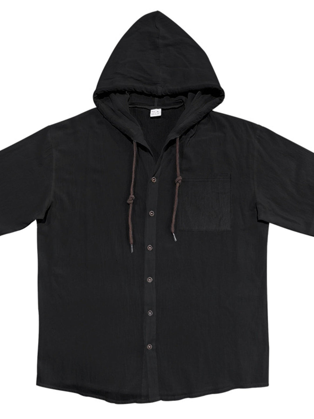 Men's Full Size Casual Hooded Short-Sleeve Shirt Plus Size