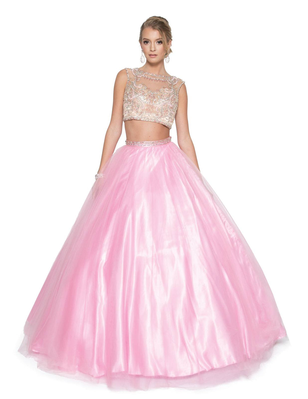 Juliet 338 Quinceanera Dress 2-Piece Bateau Neckline Cap Sleeve
