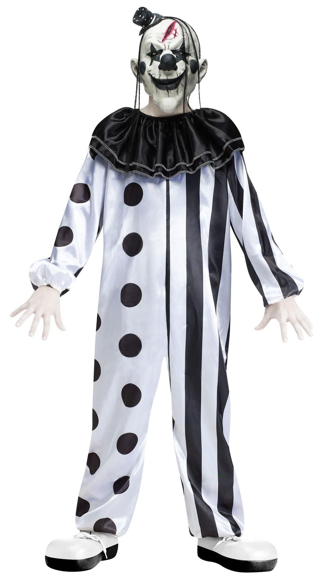 Black and White Killer Clown Child Costume