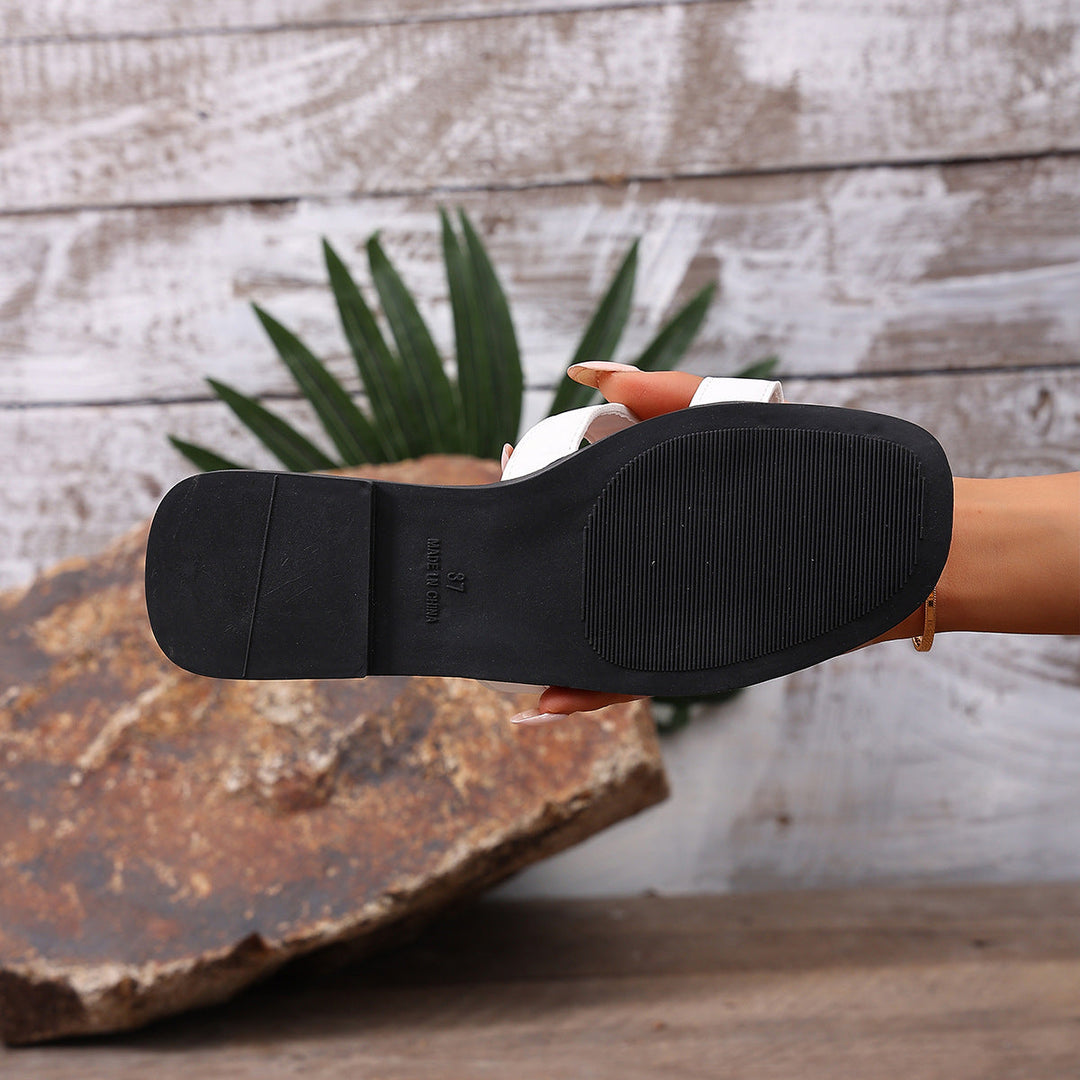 Open Toe Flats Sandals