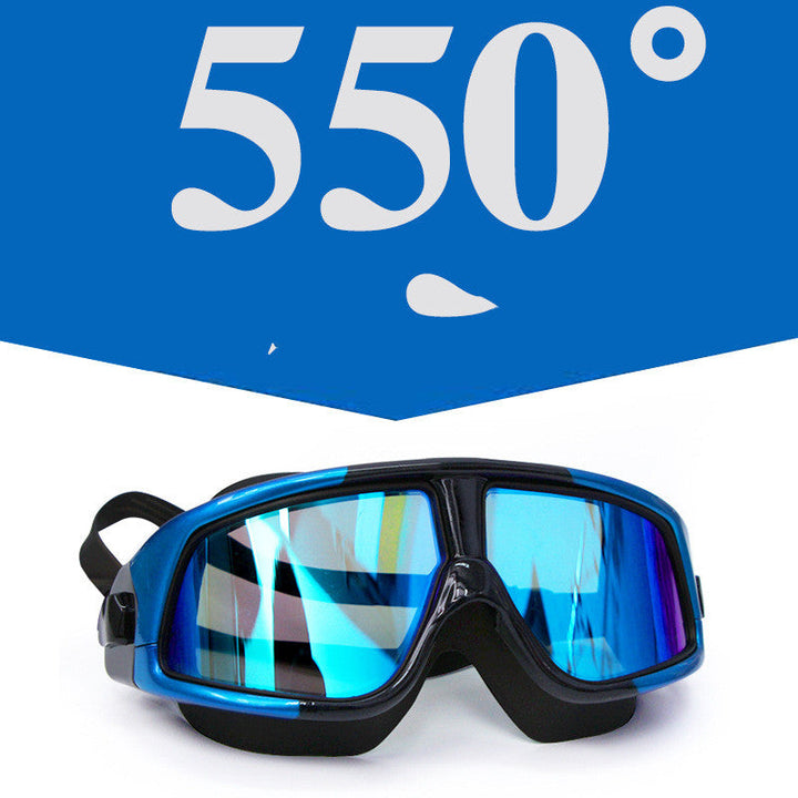 Goggles Electroplating Waterproof Big Frame Transparent Myopia Swimming Diving Goggles For Adults