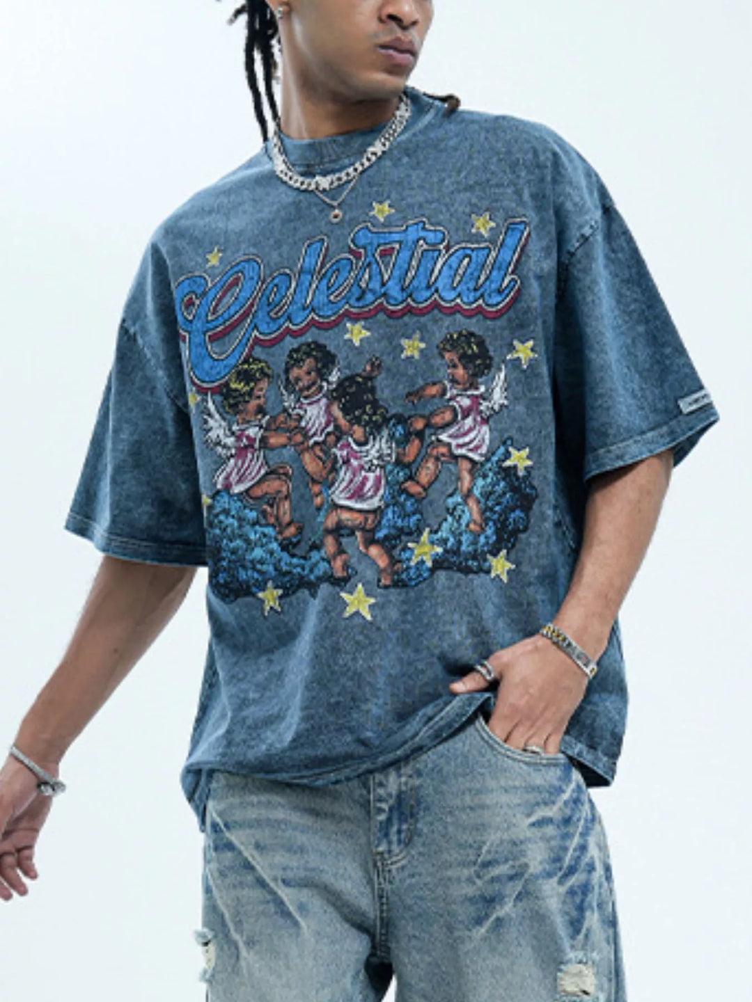 Men's Graphic Round Neck Half Sleeve T-Shirt