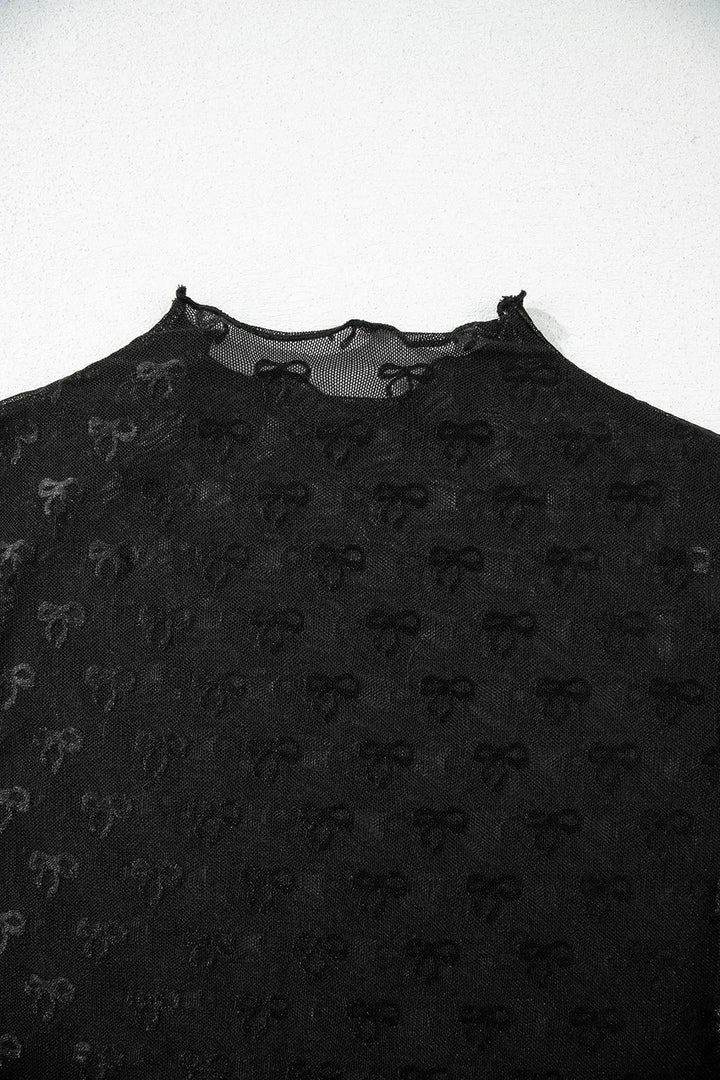 Sheer Mesh Short Sleeve Top