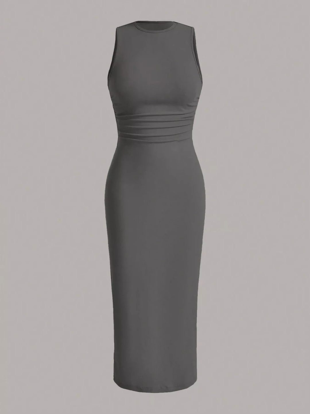 Sleeveless Round Neck Midi Dress
