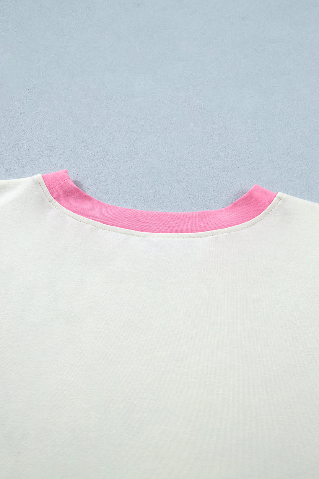 Beige Plus Size Floral Patchwork Short Sleeve Patch Embroidery Cotton T Shirt
