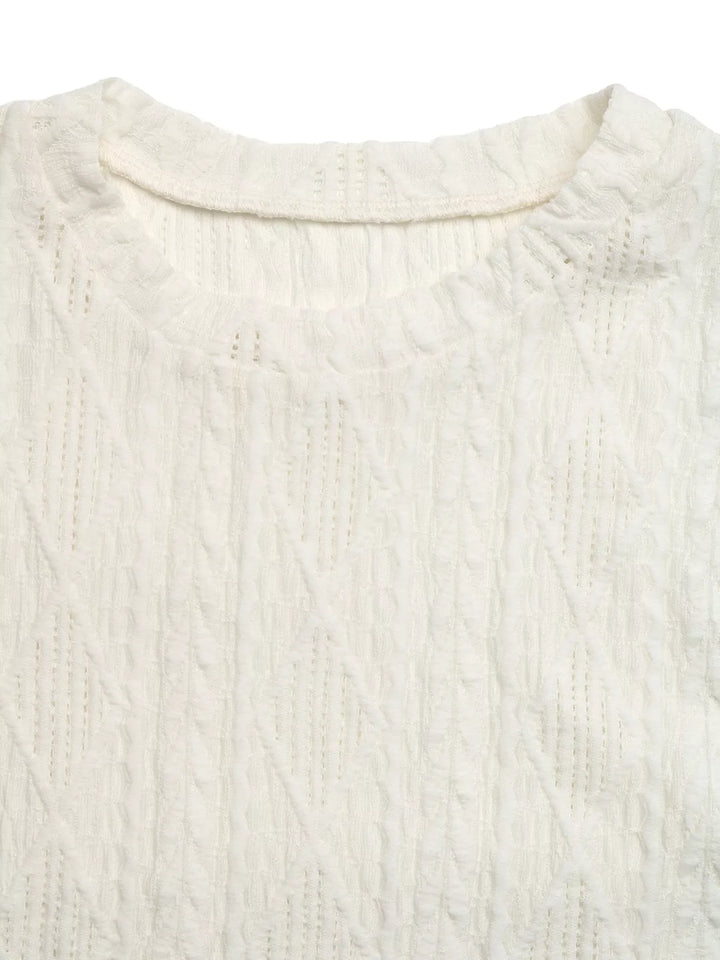Textured Cap Sleeve Top